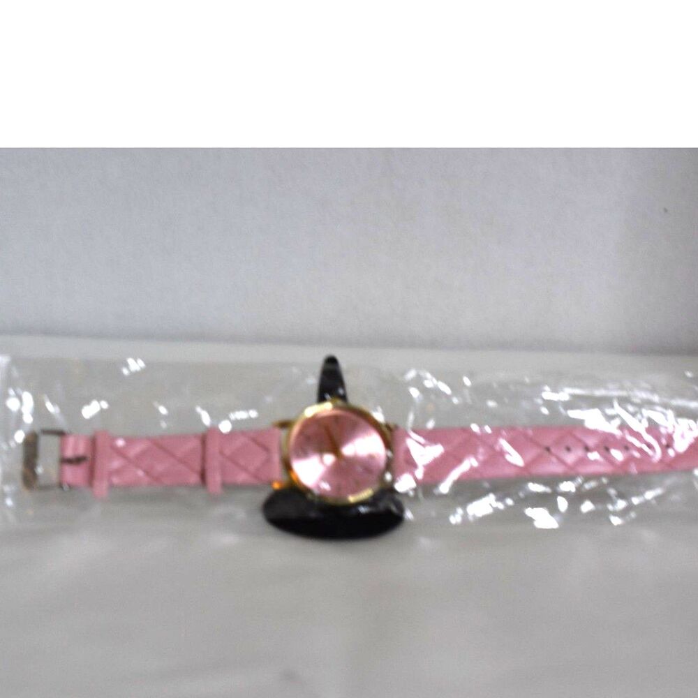 NIP Geneva Platinum Lovely Pretty Quilted 8" Band/Face Gold Tone Working Watch